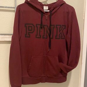 Pink VS zip up sweater